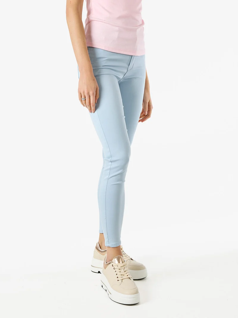 Pantaloni donna push-up - azzurro