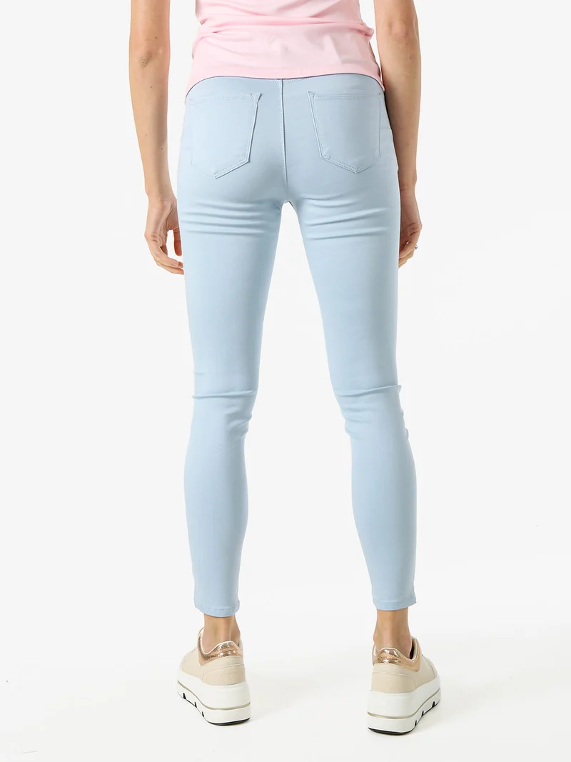 Pantaloni donna push-up - azzurro