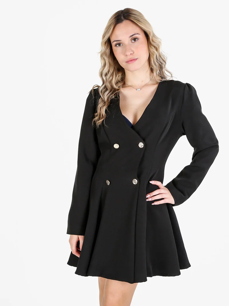 Abito blazer da donna con bottoni doppiopetto - nero