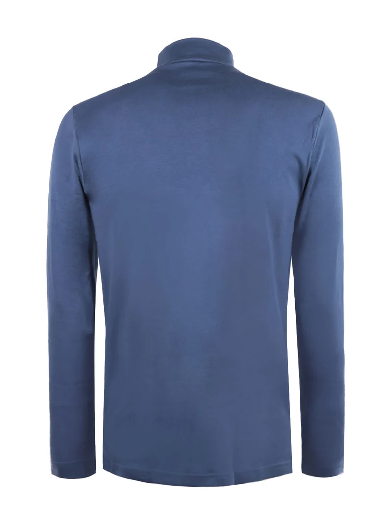 Lupetto in caldo cotone maniche l unghe - blu