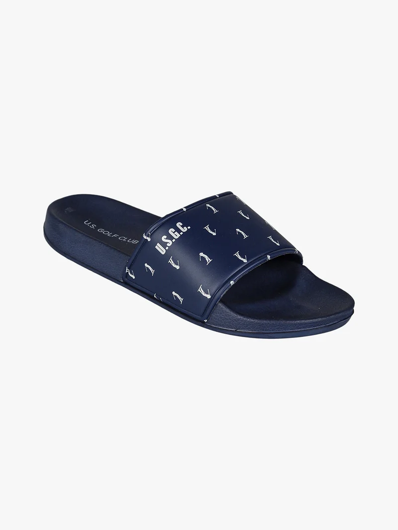 Ciabatte in gomma da uomo a fascia larga - blu scuro