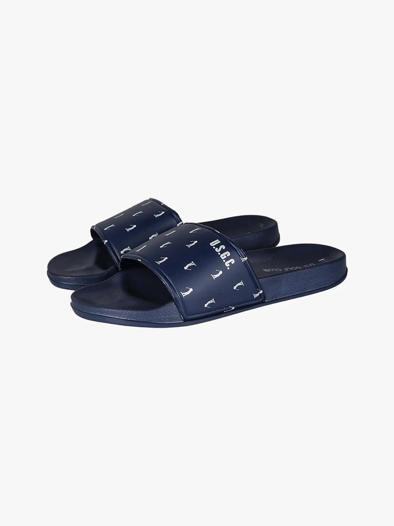 Ciabatte in gomma da uomo a fascia larga - blu scuro