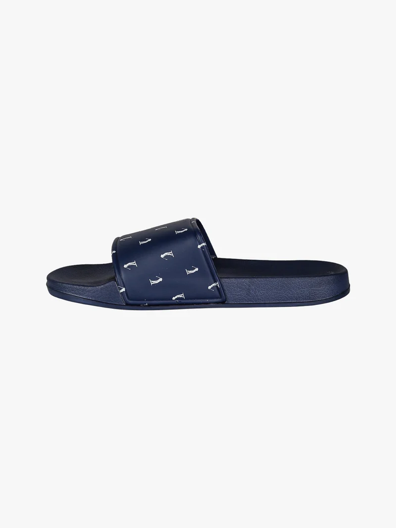 Ciabatte in gomma da uomo a fascia larga - blu scuro