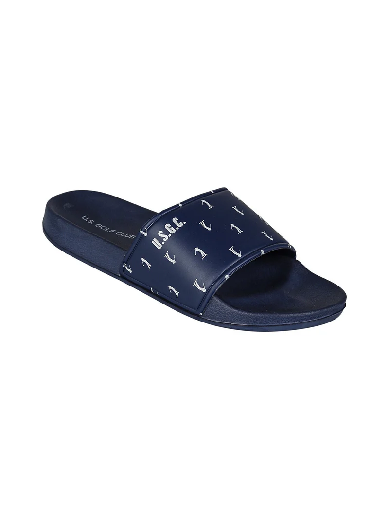 Ciabatte in gomma da uomo a fascia larga - blu scuro