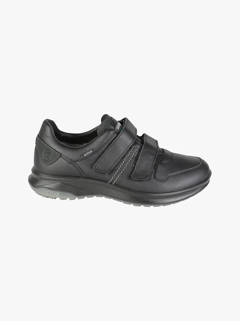 Sneakers in pelle da uomo con strappi - nero