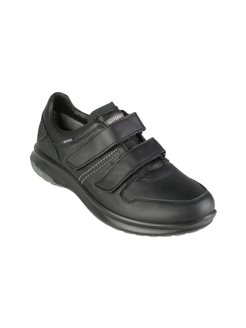 Sneakers in pelle da uomo con strappi - nero