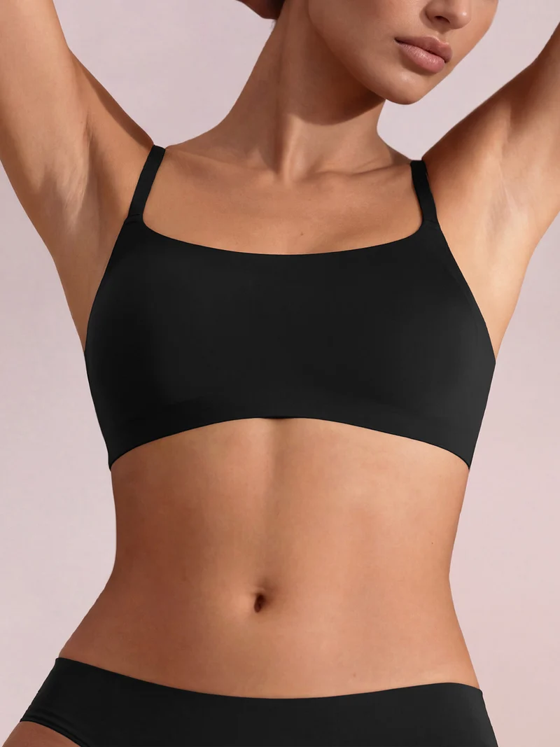 MICROFIT 01701 Brassiere imbottita senza ferretto COPPA B - nero