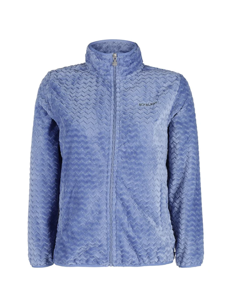 Felpa donna con zip in ecopelliccia - lavanda