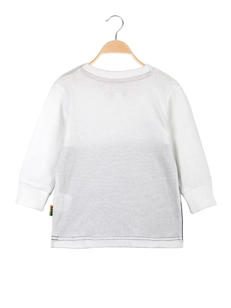 Maglietta manica lunga da neonato con stampe - bianco