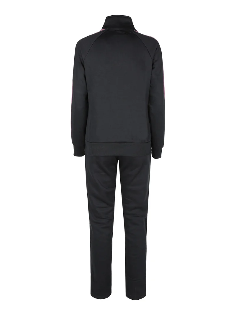 Tuta donna felpata 2 pezzi full zip - nero