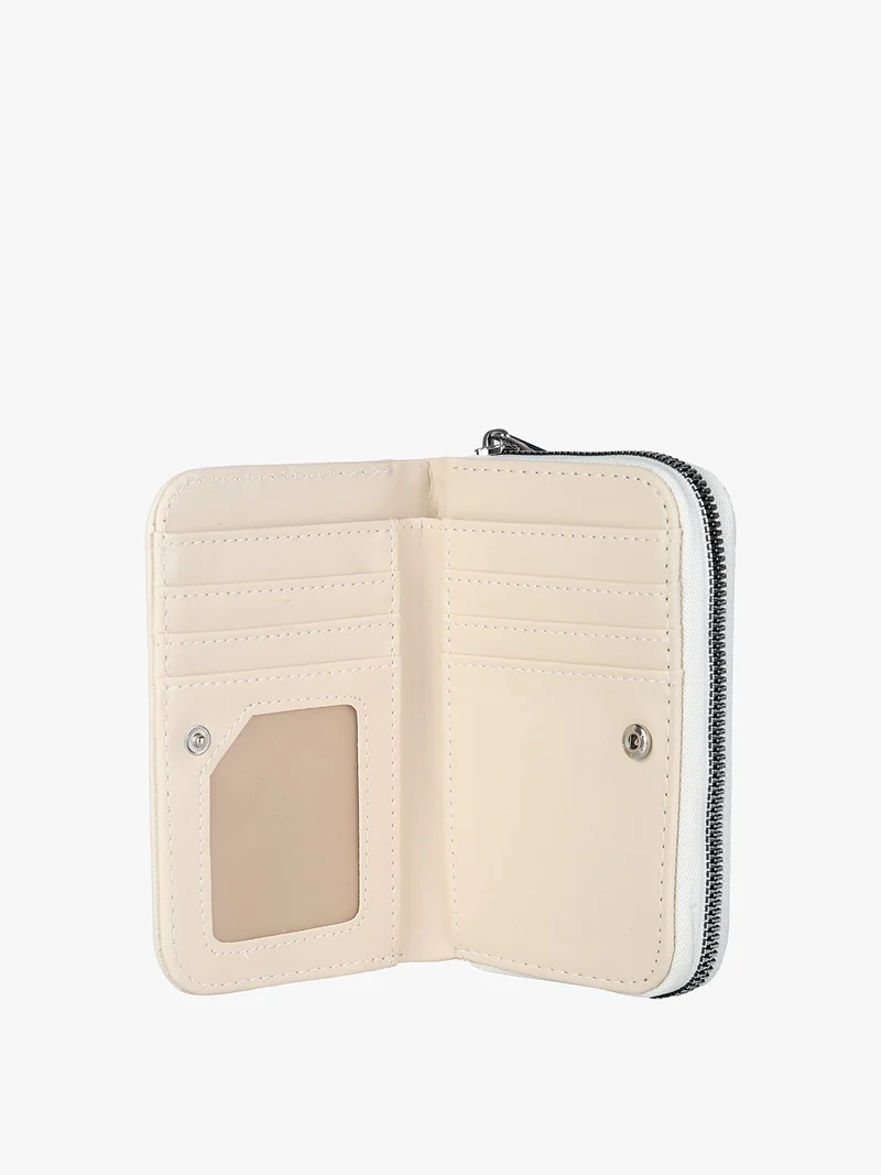 Portafoglio donna con borchie - beige