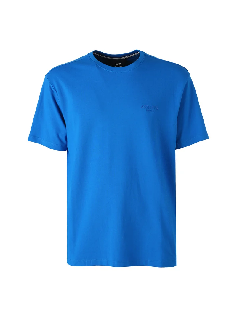 T-shirt da uomo in cotone - blu