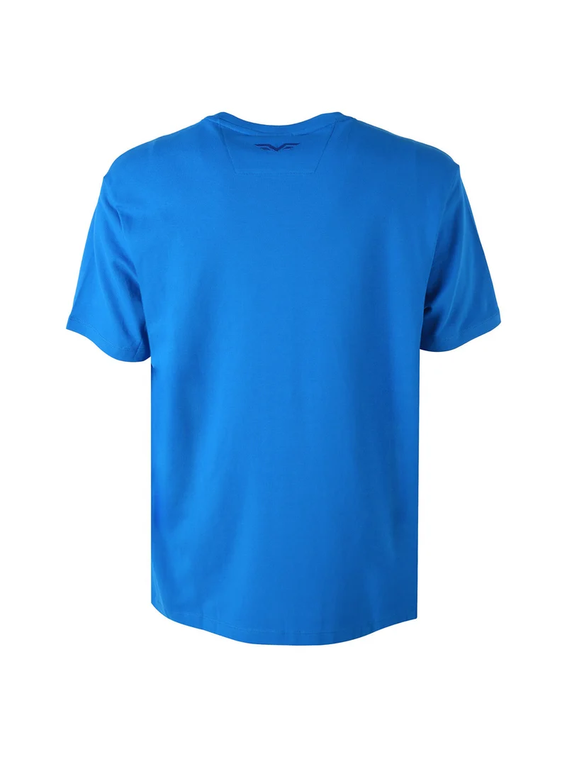 T-shirt da uomo in cotone - blu