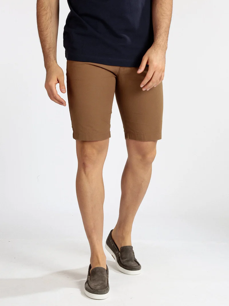 Bermuda da uomo in cotone - cammello