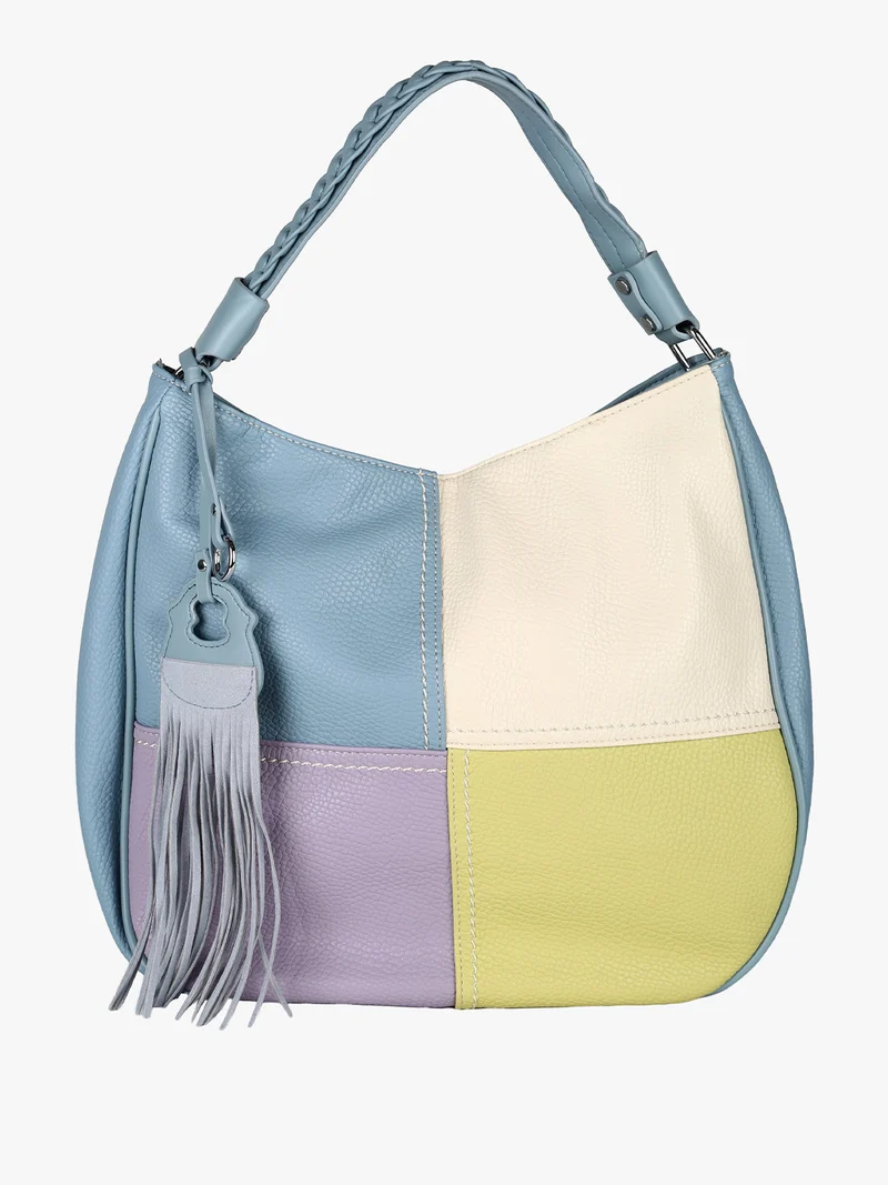 Borsa donna hobo colorata - azzurro