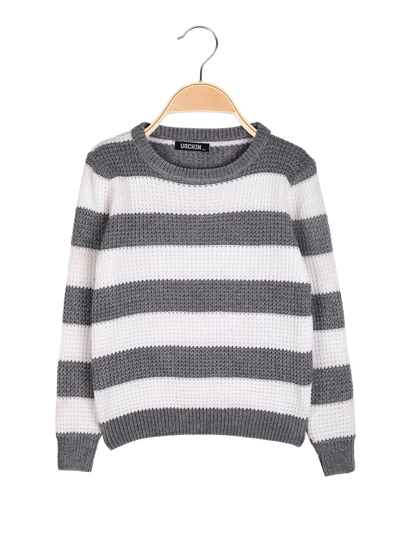 Maglione da bambino a blocchi di colore - bianco