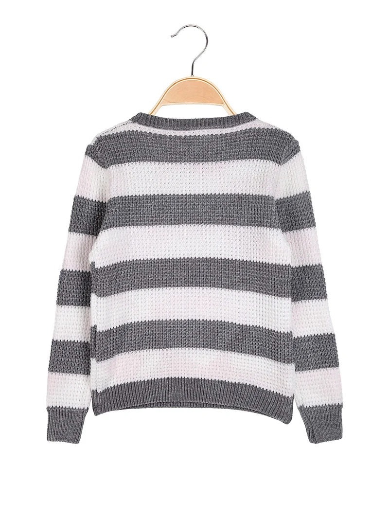 Maglione da bambino a blocchi di colore - bianco