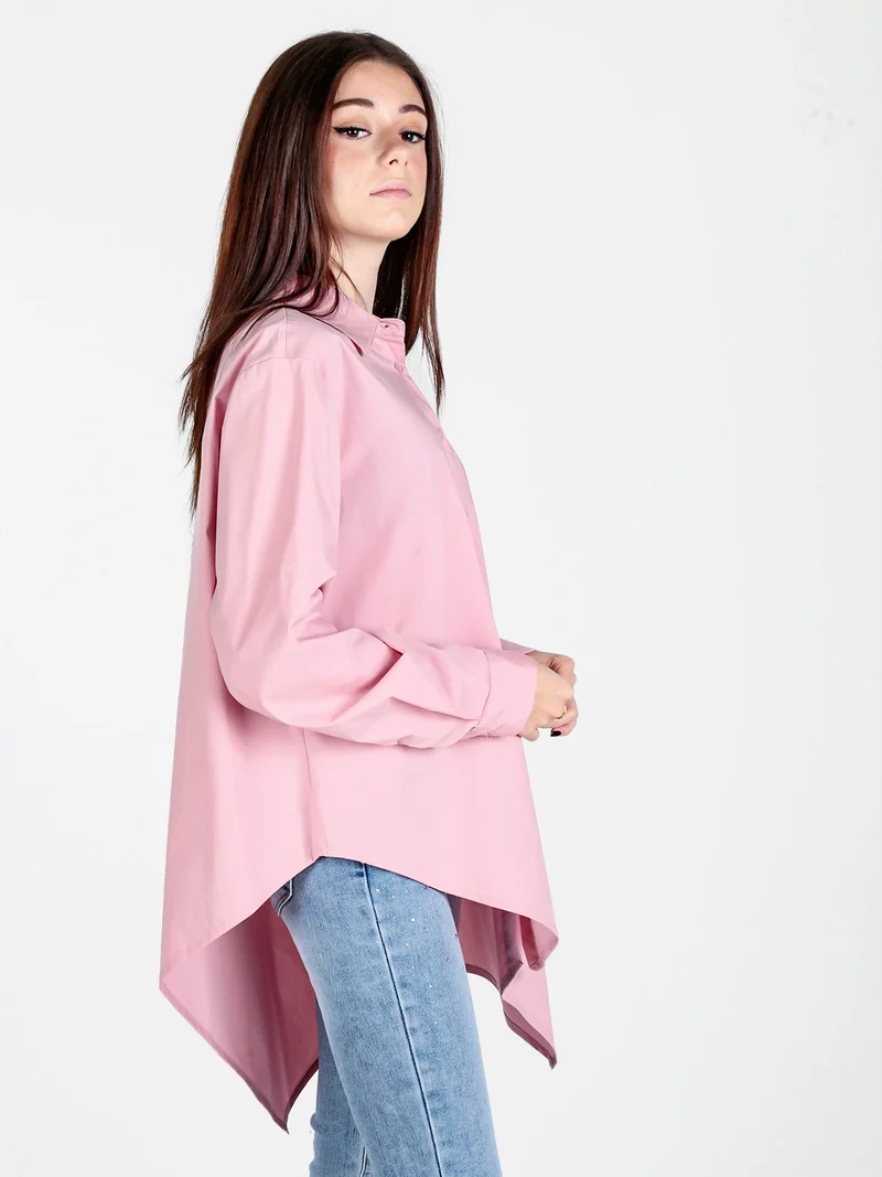 Maxi camicia da donna oversize - rosa