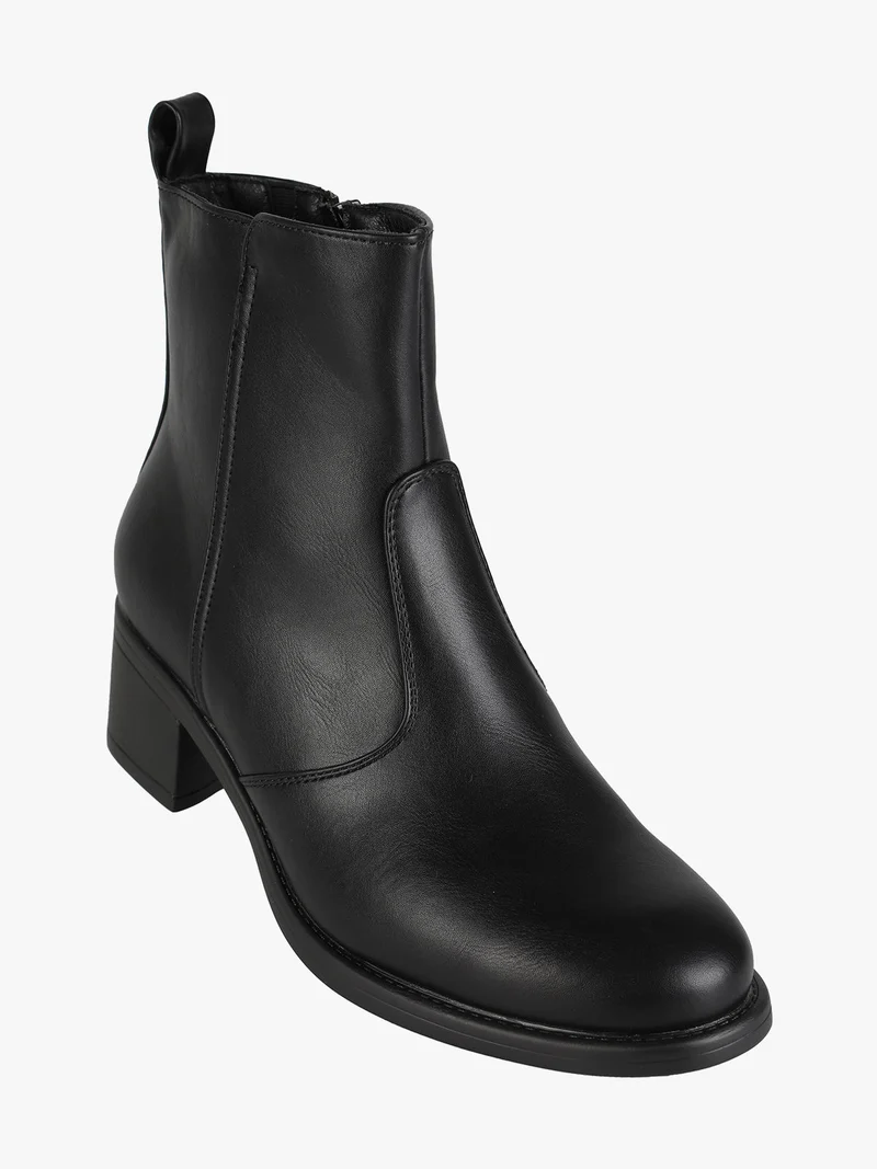 Stivaletti donna con tacco - nero