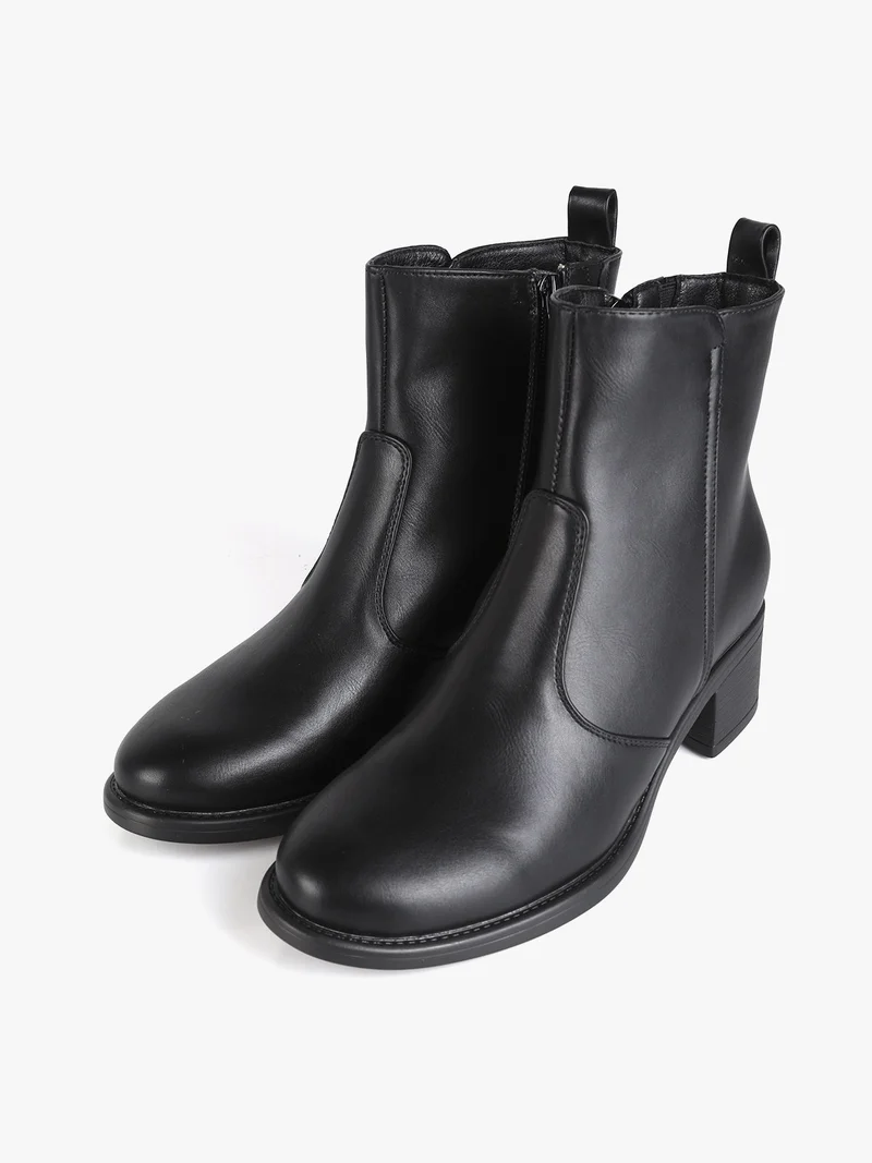 Stivaletti donna con tacco - nero