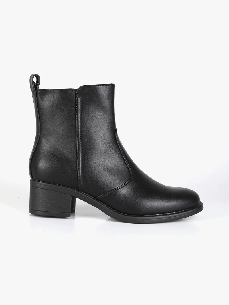 Stivaletti donna con tacco - nero