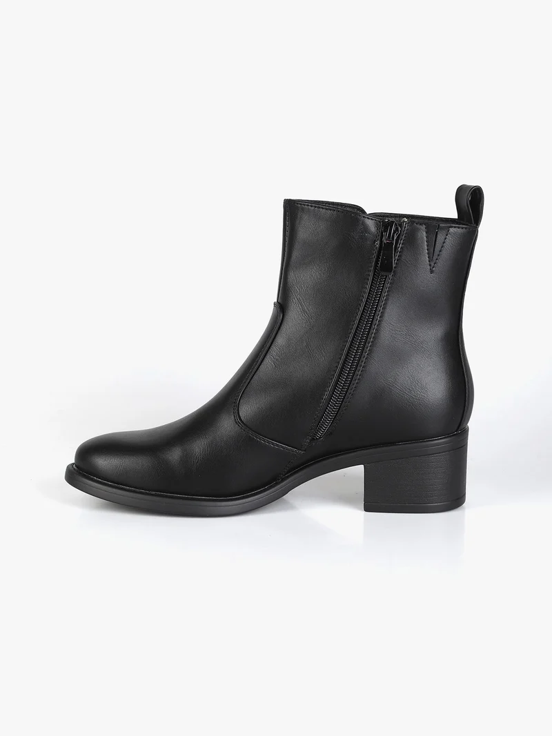 Stivaletti donna con tacco - nero