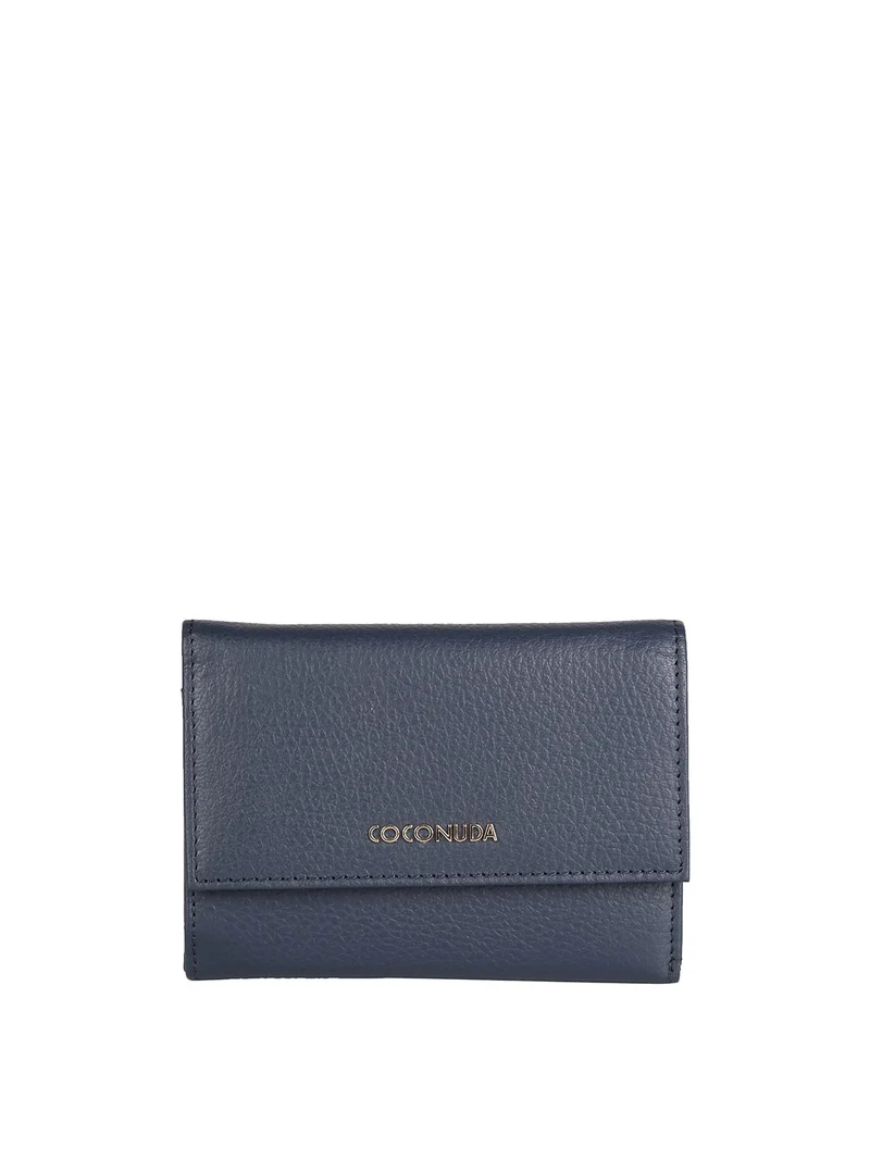 Portafoglio in pelle da donna - blu scuro