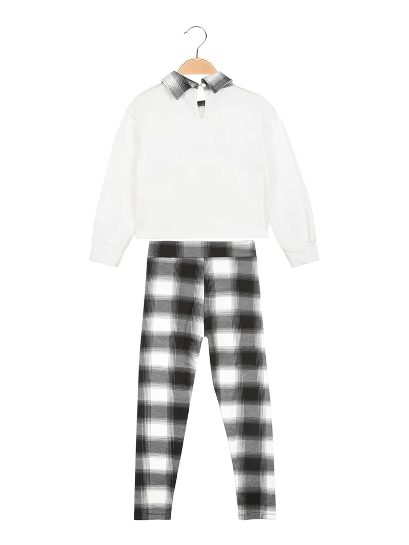 Completo da bambina 2 pezzi - bianco