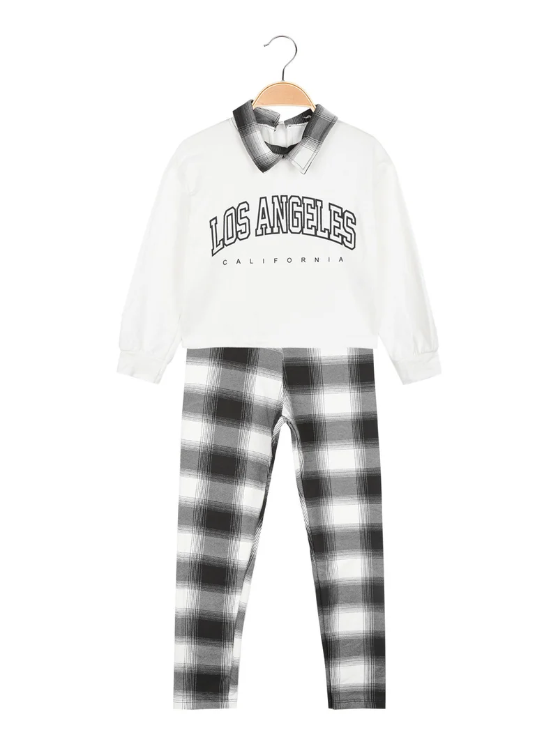 Completo da bambina 2 pezzi - bianco
