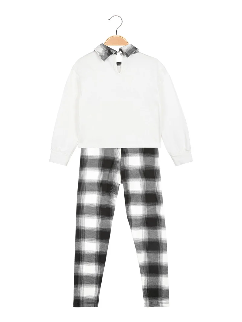 Completo da bambina 2 pezzi - bianco