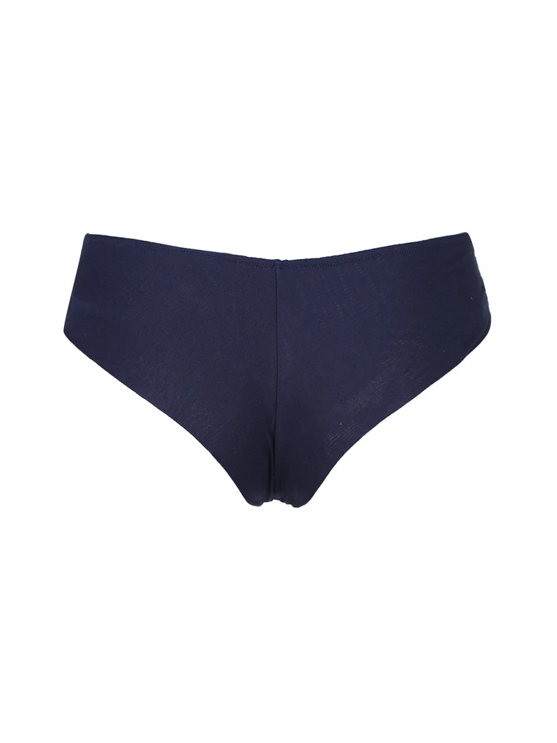 Coordinato donna top + panty con pizzo - blu scuro