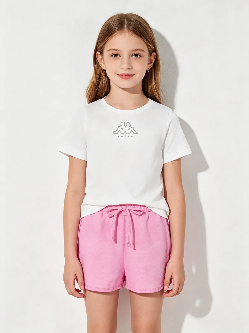 Completo sportivo da bambina in cotone - bianco