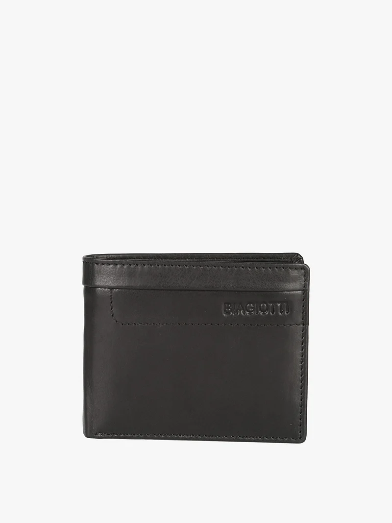 Portafoglio in pelle da uomo mini - nero