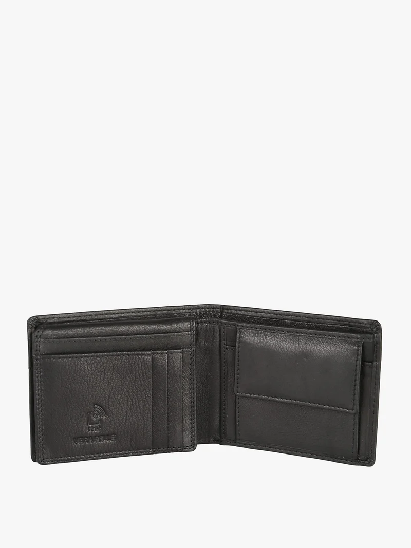 Portafoglio in pelle da uomo mini - nero