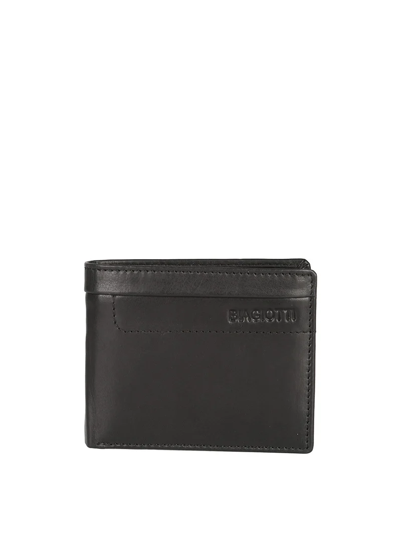 Portafoglio in pelle da uomo mini - nero