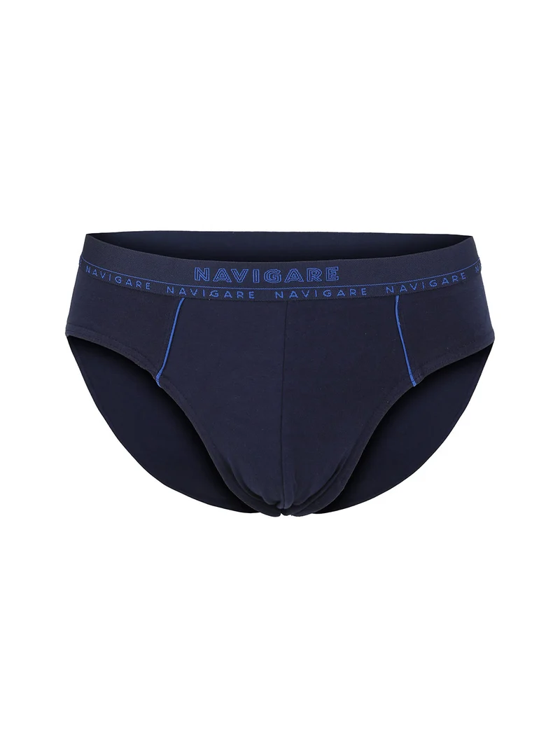 Slip uomo in cotone elastico - blu scuro