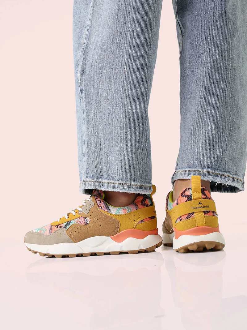Sneakers stringate da donna - multicolore
