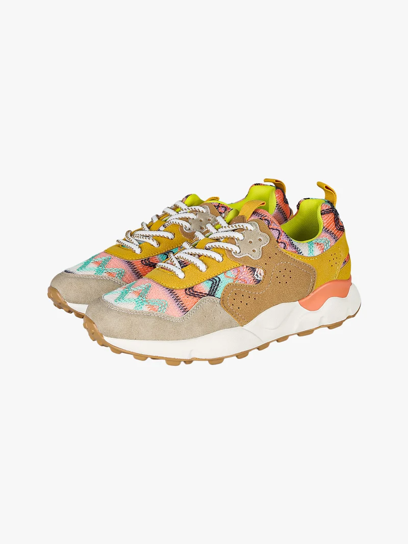 Sneakers stringate da donna - multicolore