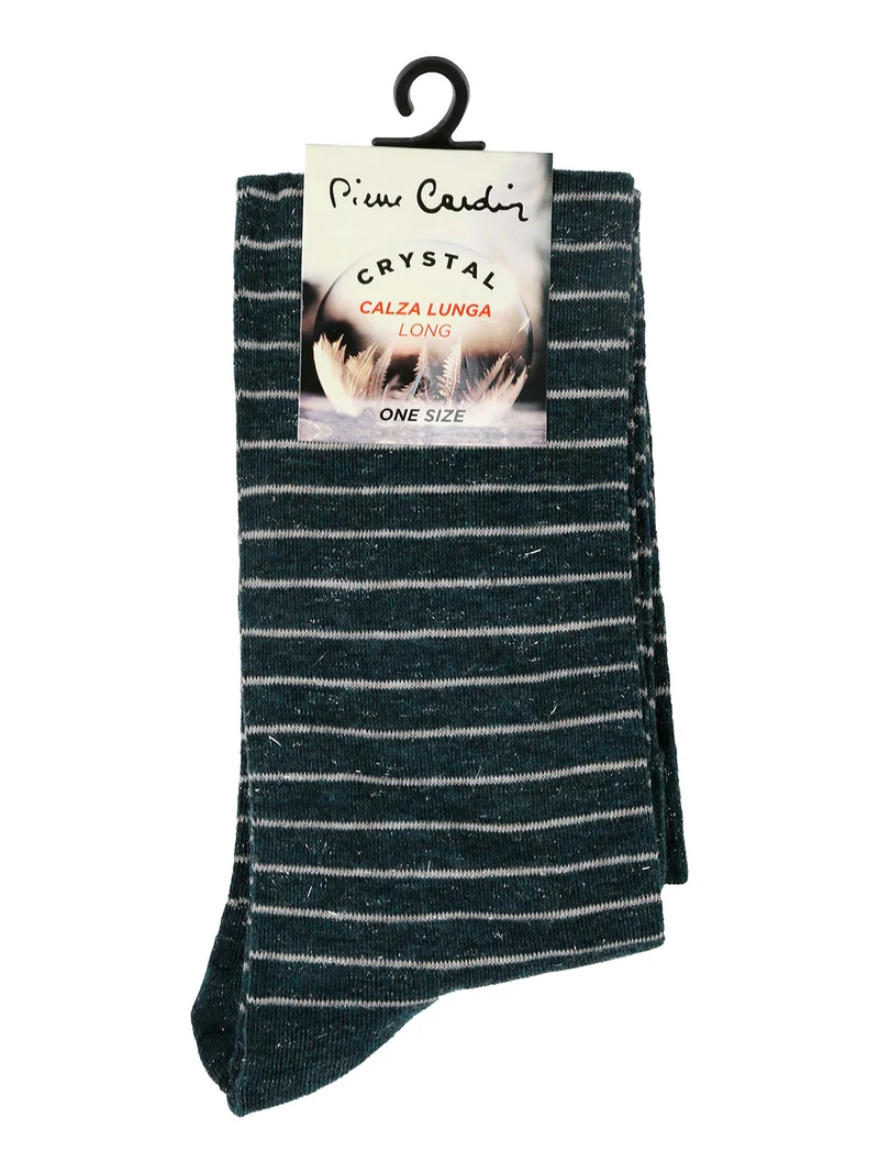Calze lunghe da donna a righe - verde