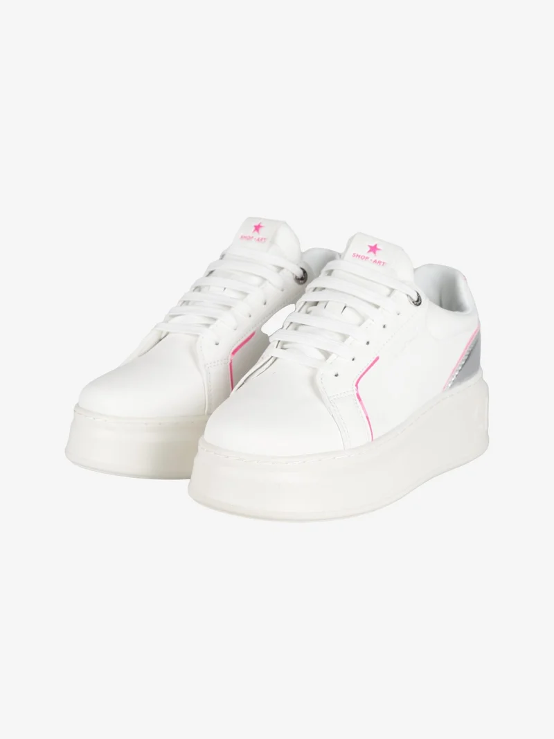 EMILY Sneakers donna con platform - bianco