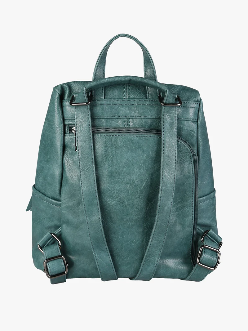 Zaino in ecopelle da donna - verde