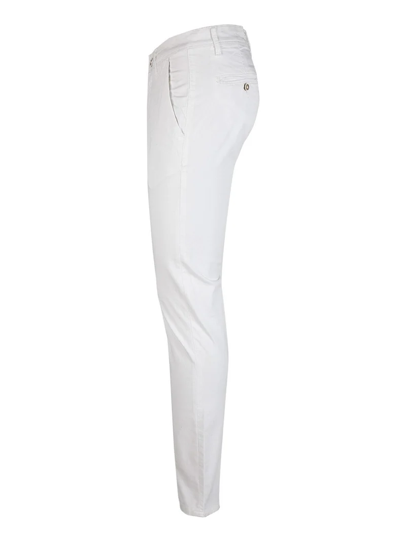 Pantaloni in cotone slim fit - bianco