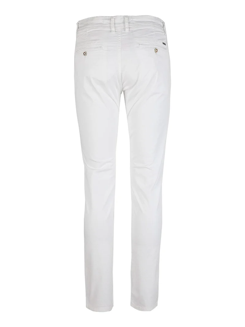 Pantaloni in cotone slim fit - bianco