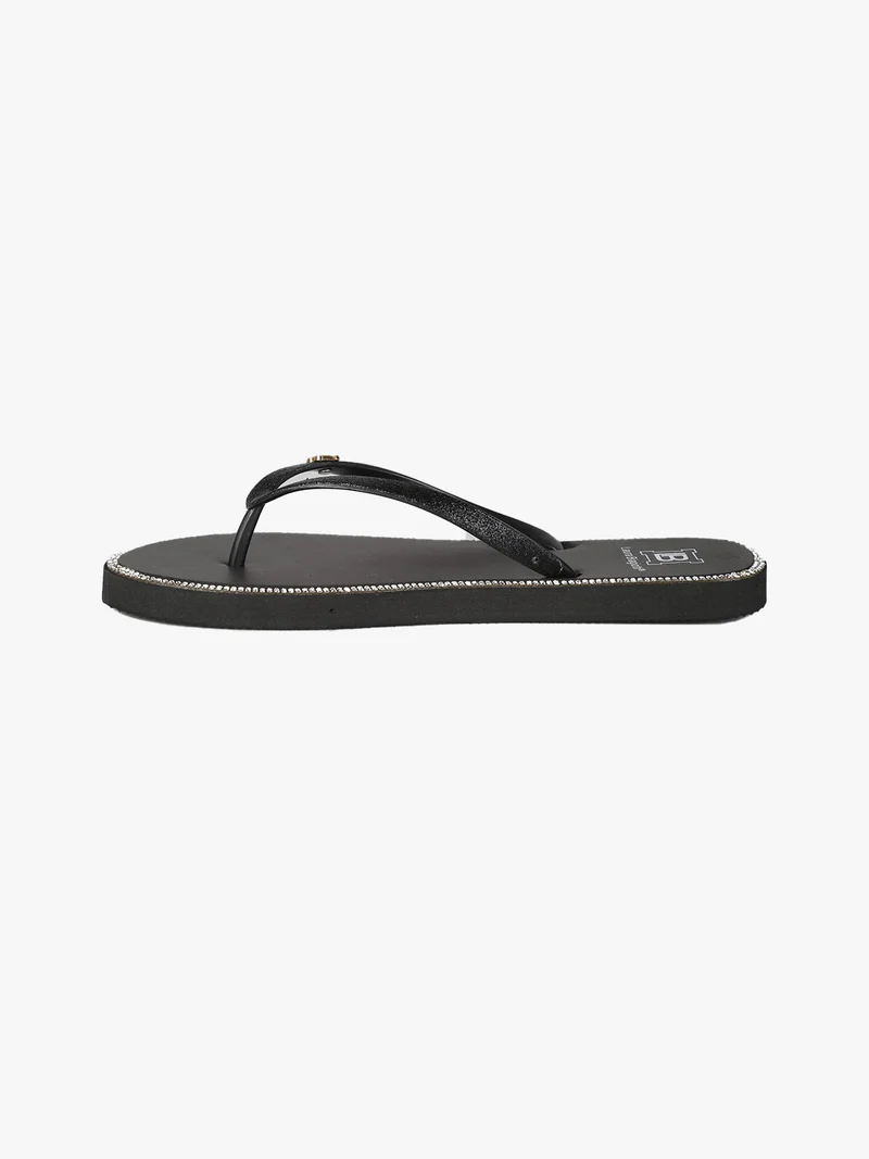 Infradito donna da mare con strass - nero
