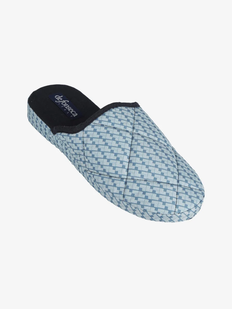 Pantofole in tessuto da uomo - blu