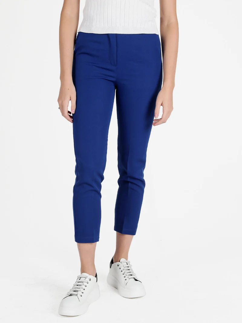 Pantaloni donna modello capri - blu
