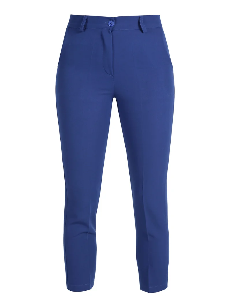 Pantaloni donna modello capri - blu