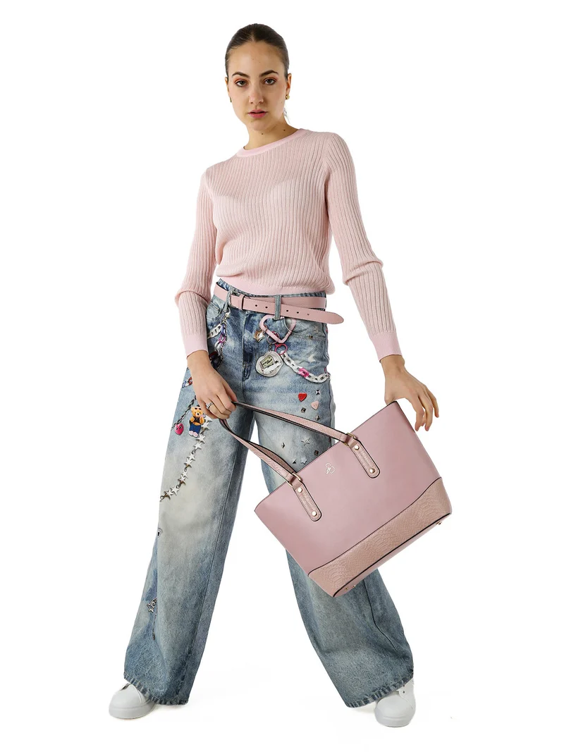 Jeans donna a gamba larga con stampe - jeans