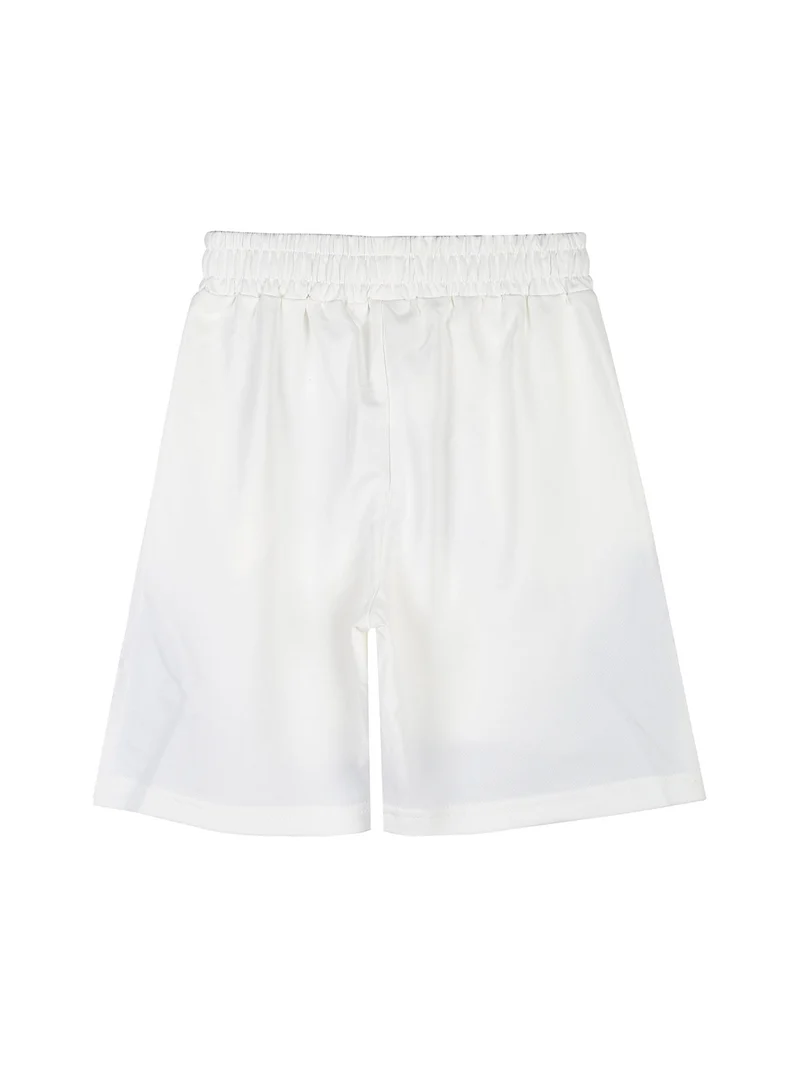 Bermuda da bambino con stampa scritta - bianco