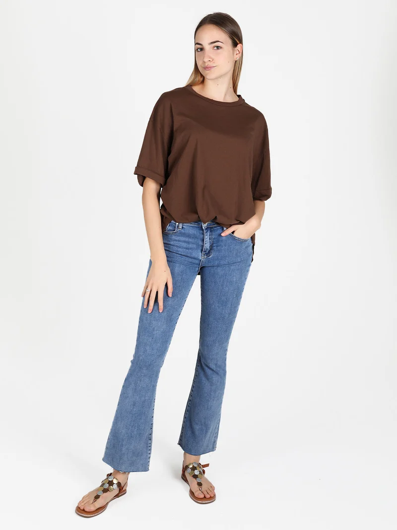 Maxi t-shirt donna oversize - moro
